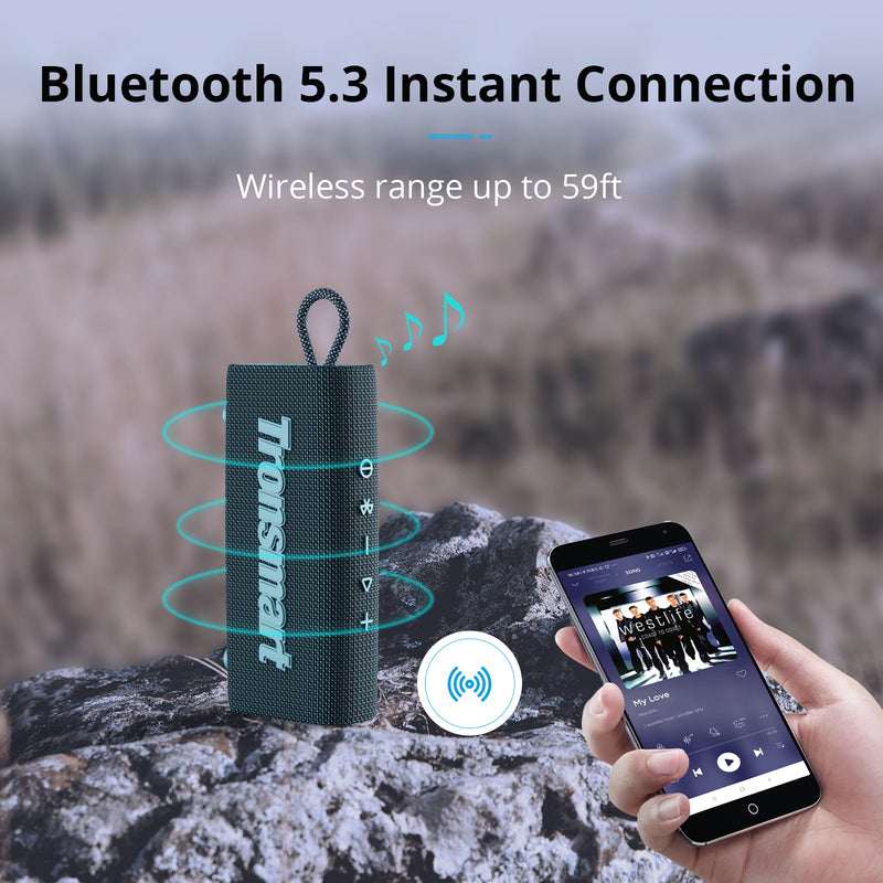 * Caixa de Som Portatil Tronsmart Trip - Bluetooth 5.3®