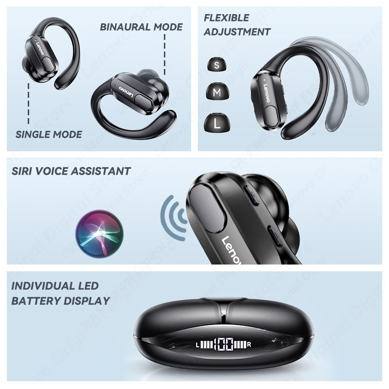 Fone de ouvido Lenovo XT80 - Bluetooth 5.3®